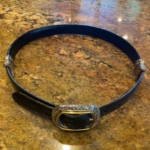 Brighton small reversible belt, brown and black